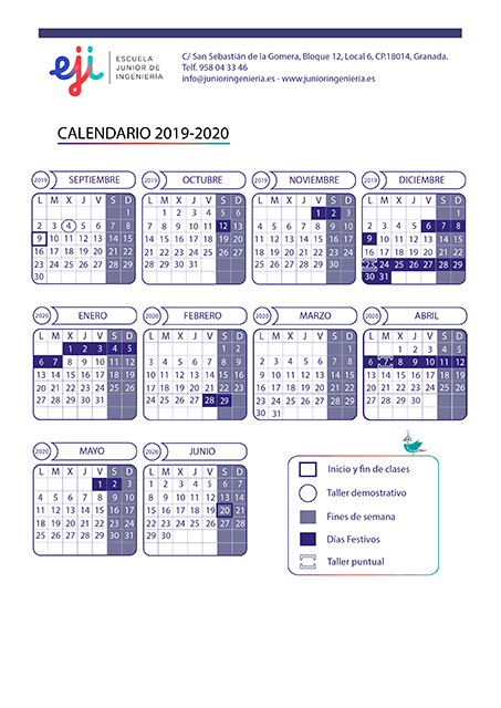 Calendario EJI 19-20